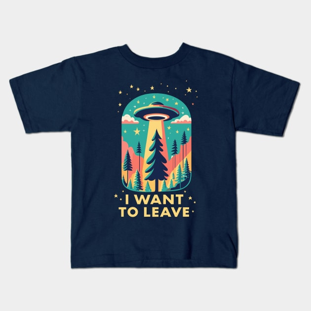 i want to leave Kids T-Shirt by hunnydoll